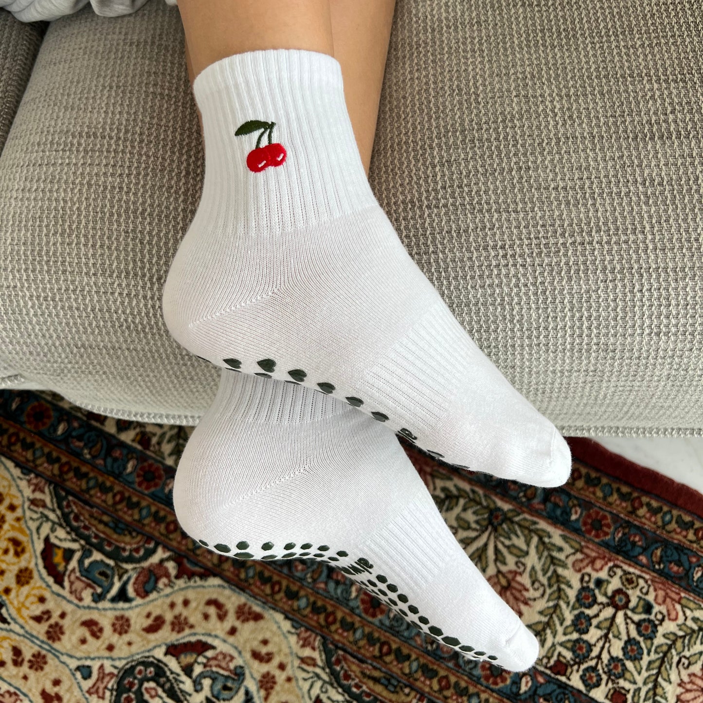 Cherry Grip Sock