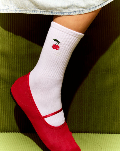 Cherry Non-Grip Sock