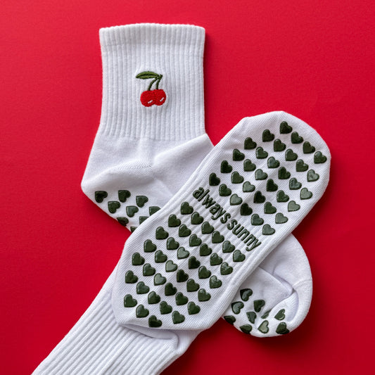 Cherry Grip Sock