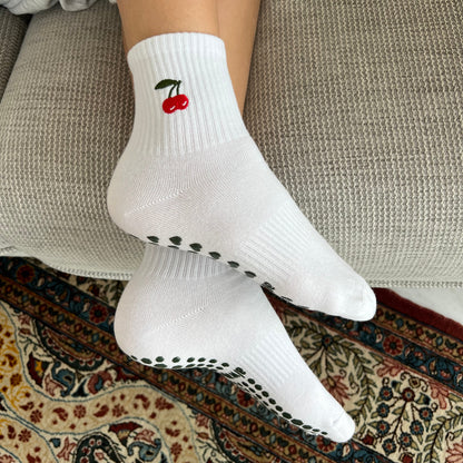 Cherry Grip Sock