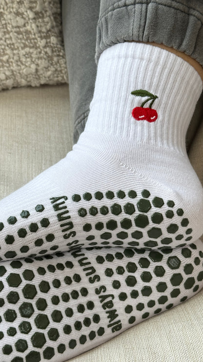 Cherry Grip Sock